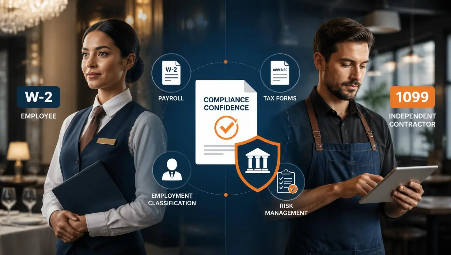 A guide to hospitality staffing compliance and mitigating IRS misclassification risk in 2026.