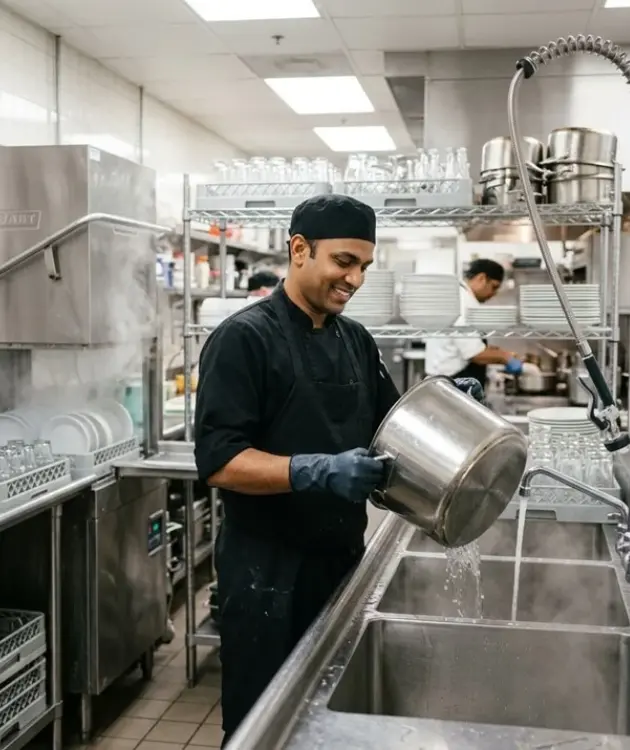 Commercial Dishwasher Staffing 2 Commercial Dishwasher Staffing 3-Compartment Sanitization Sink | TrueGigs