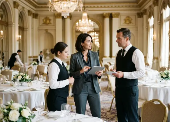 hotel banquet event manager staff briefing
